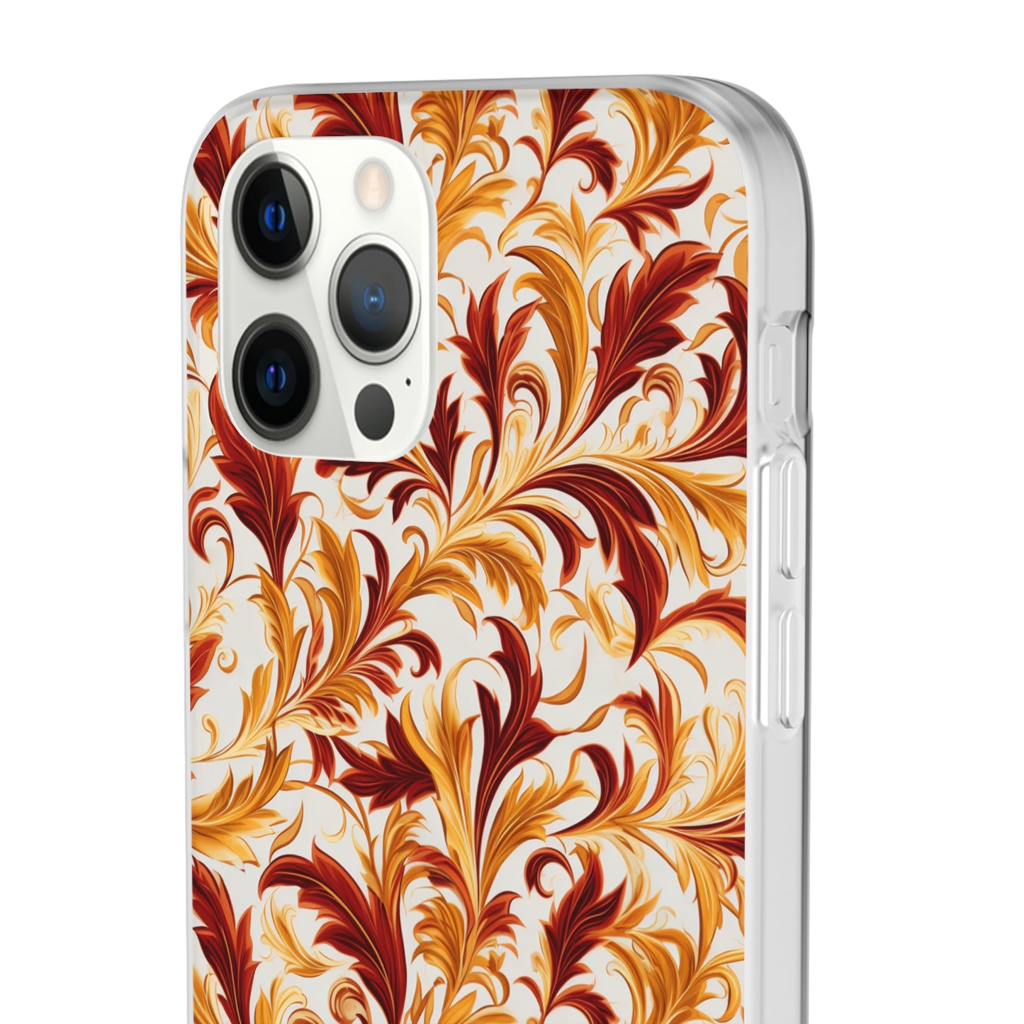 Swirling Autumn: Vortexes of Fall Foliage in Gold and Bronze - Flexible Phone Case