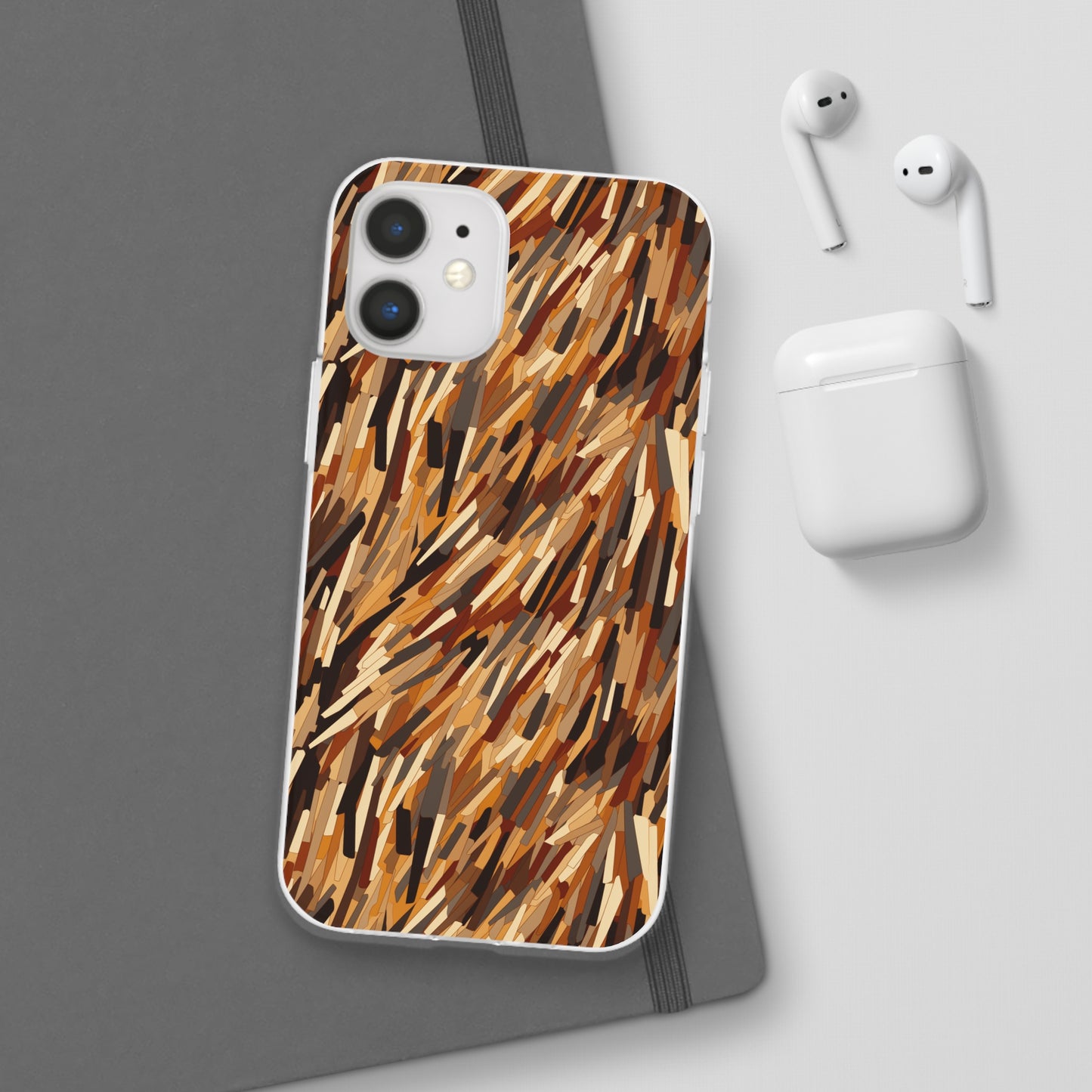 Fragmented Forest: Autumn's Abstract Palette Flexible Phone Case