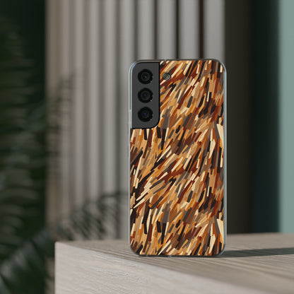 Fragmented Forest: Autumn's Abstract Palette Flexible Phone Case