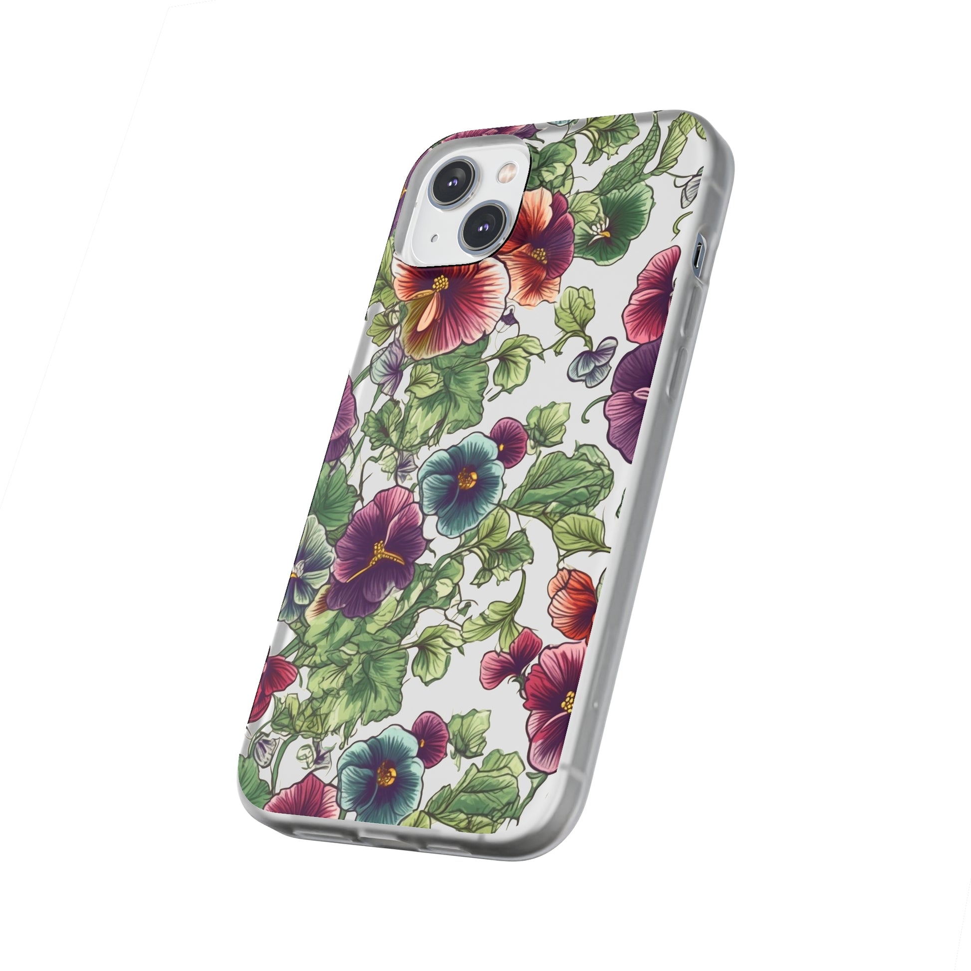 Watercolour Pansy Phone Case - Delicate Floral Elegance - Spring Collection - Flexi Cases Phone Case Pattern Symphony   