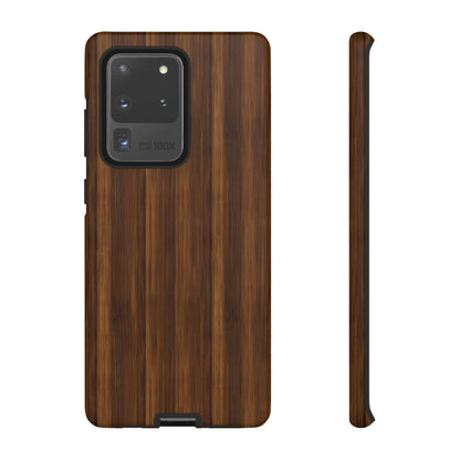 Luxurious Faux Dark Walnut Essence Phone Case - Rich and Refined Natural Wood Design - Tough Cases