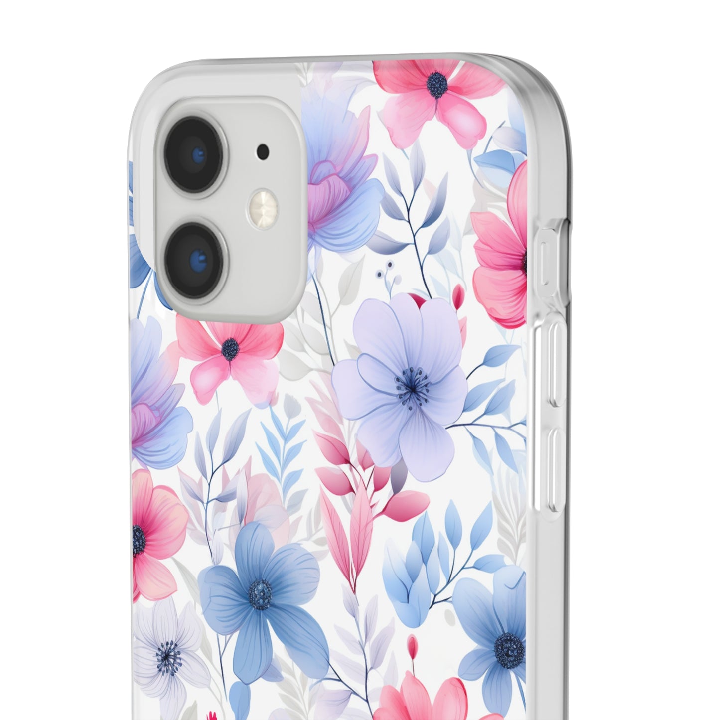 Floral Whispers - Soft Hues of Violets, Pinks, and Blues - Flexi Phone Case Phone Case Pattern Symphony   