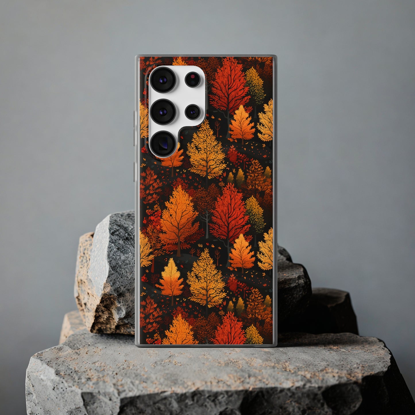 Bronzed Forest: A Chromatic Landscape - Flexible Phone Case