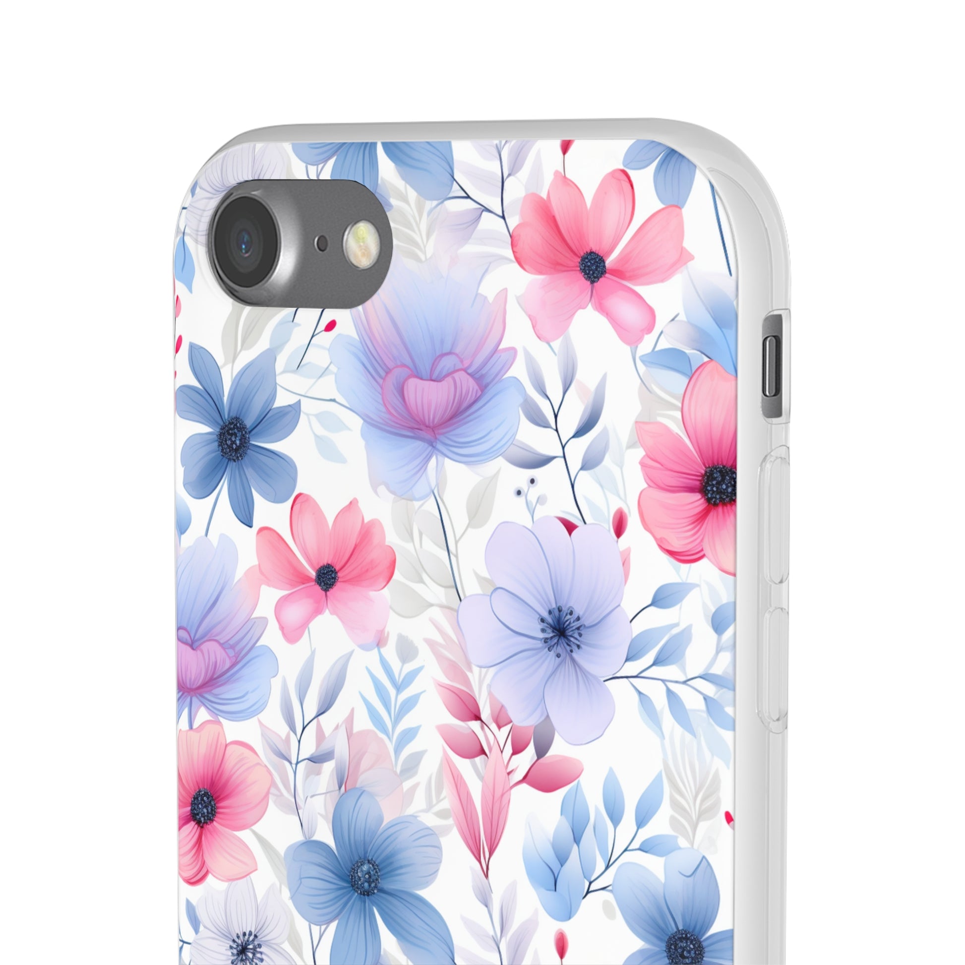 Floral Whispers - Soft Hues of Violets, Pinks, and Blues - Flexi Phone Case Phone Case Pattern Symphony   