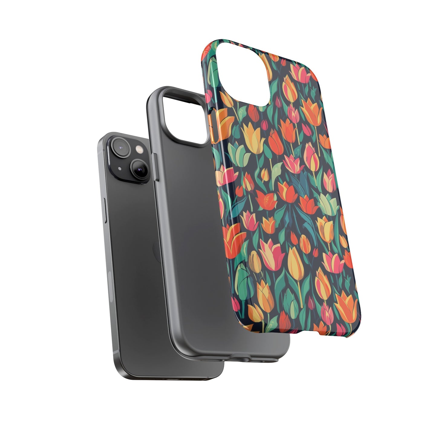 Tulip Medley Tough Phone Case - Vibrant Spring Floral Design