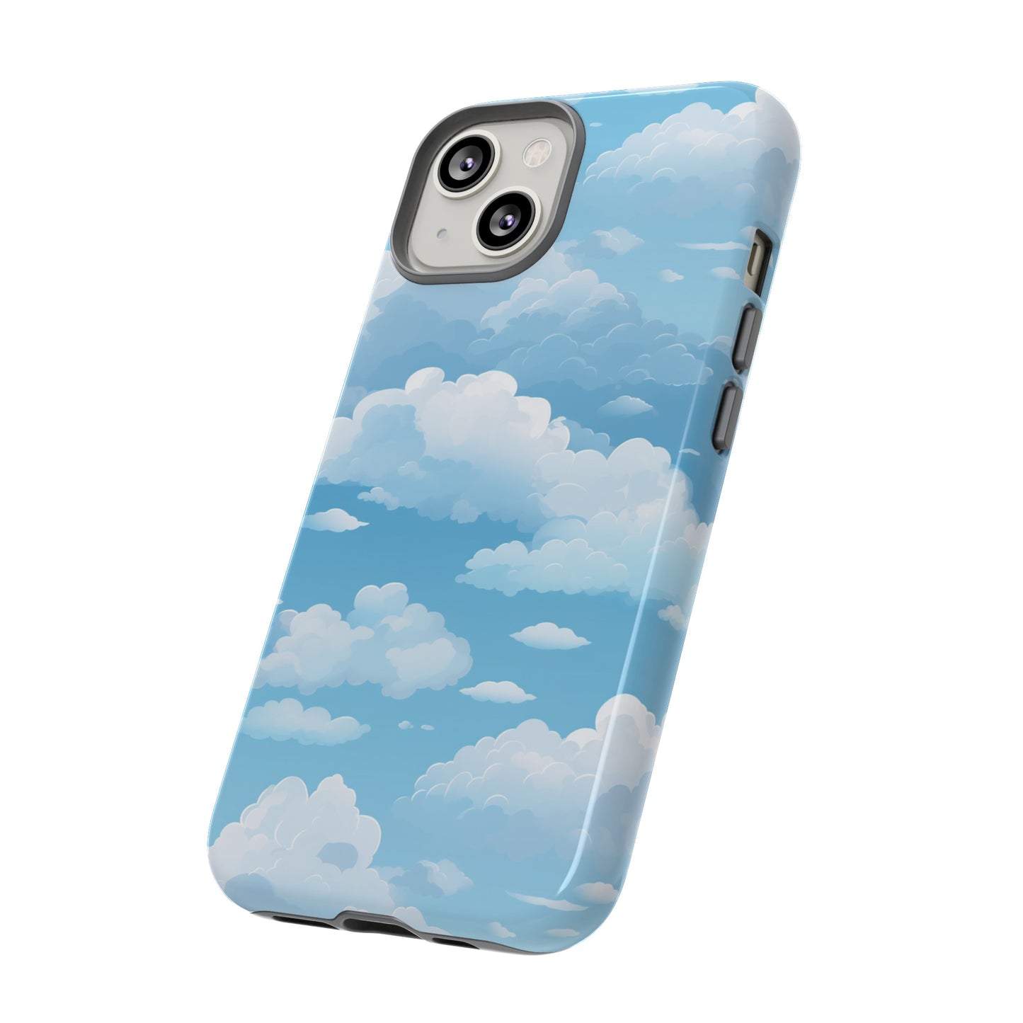 Azure Horizon Phone Case - Majestic Sky & Cloud Pattern - Tough Phone Case