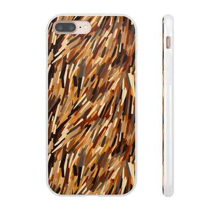 Fragmented Forest: Autumn's Abstract Palette Flexible Phone Case