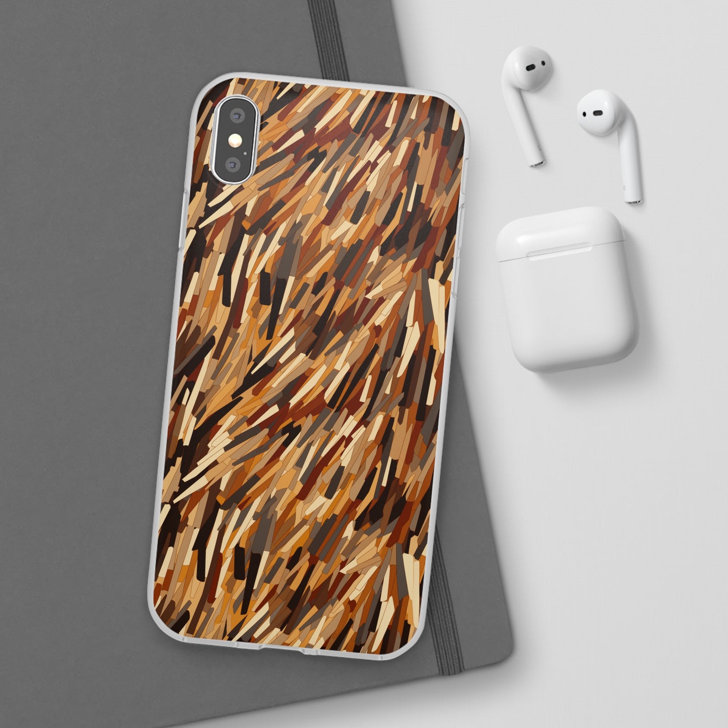 Fragmented Forest: Autumn's Abstract Palette Flexible Phone Case