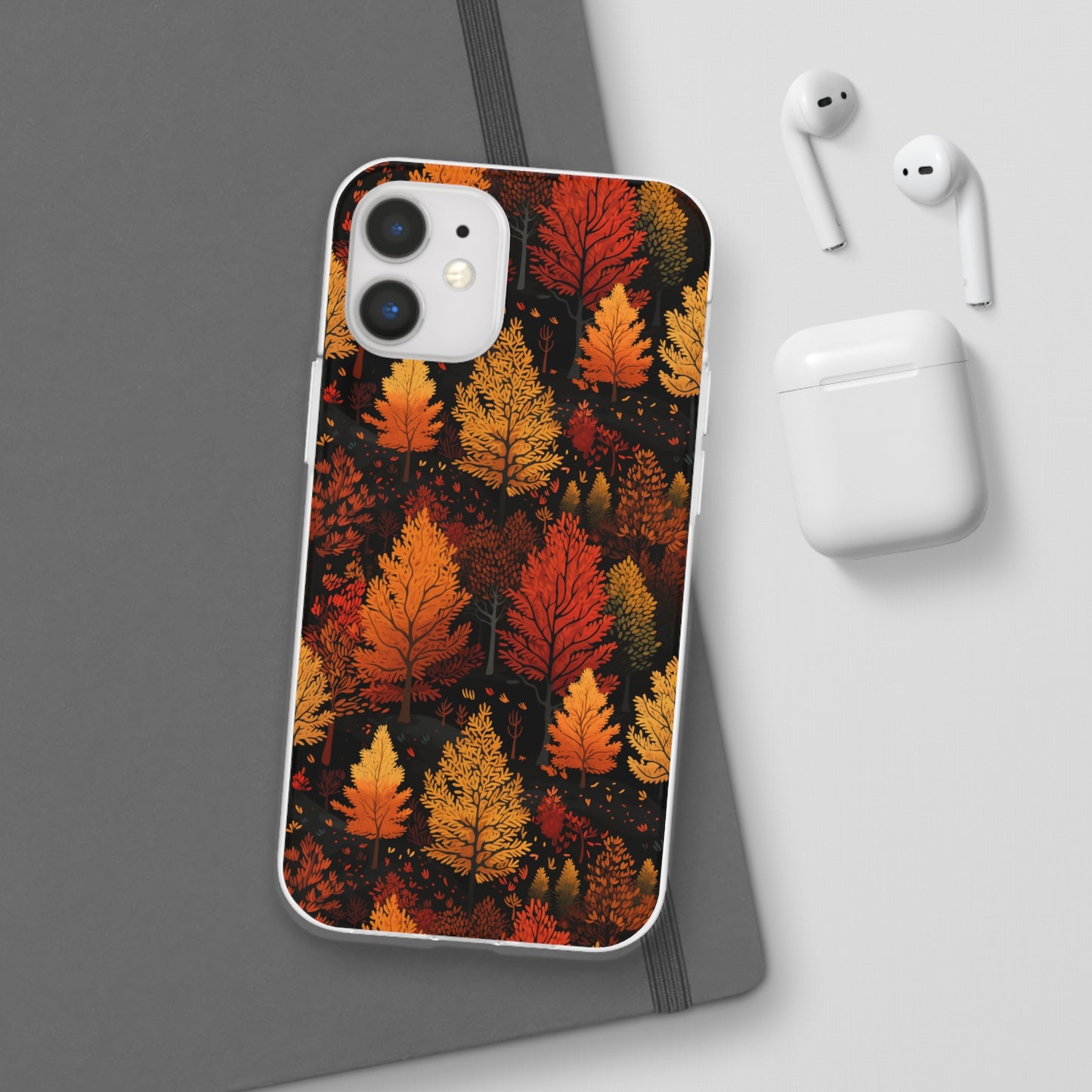 Bronzed Forest: A Chromatic Landscape - Flexible Phone Case