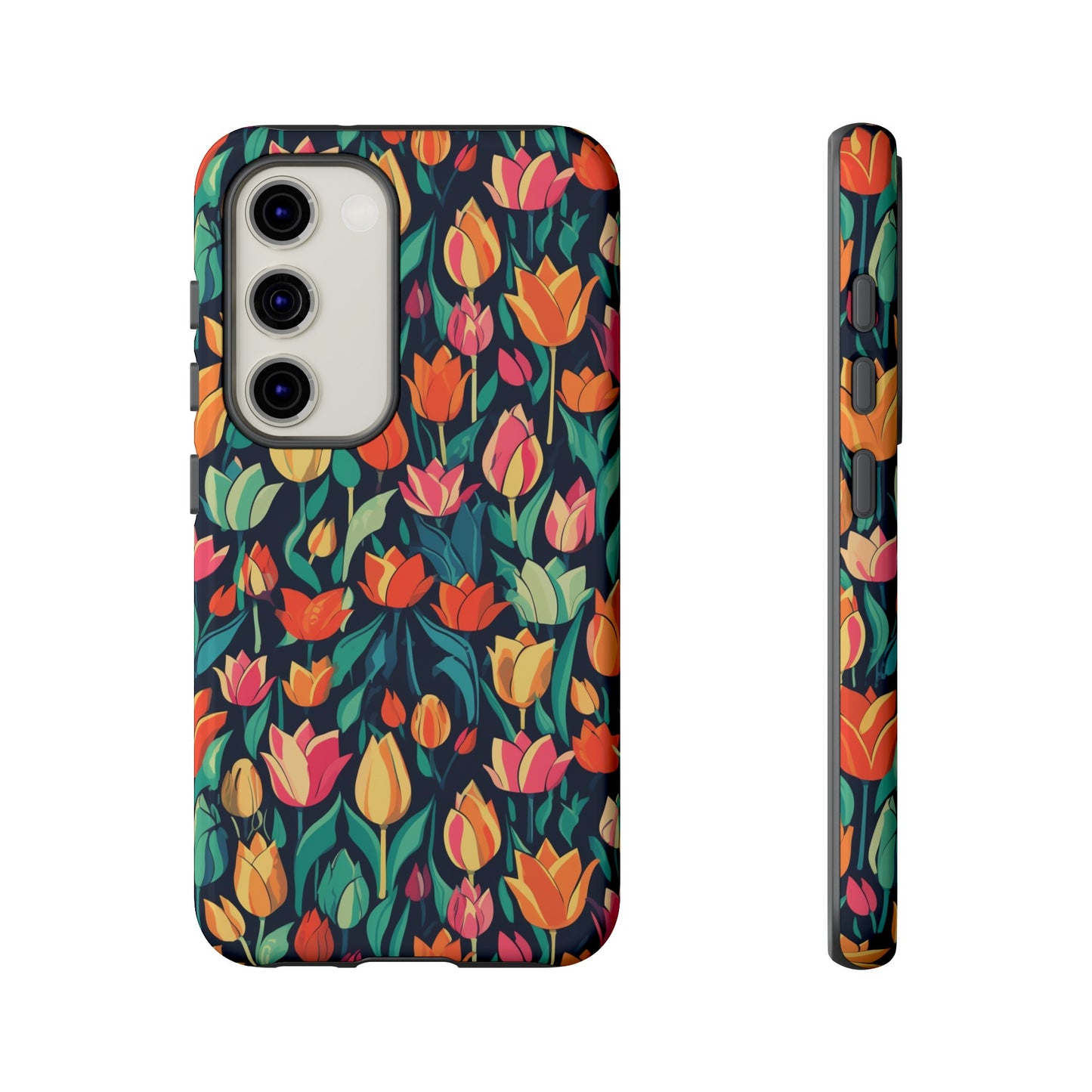 Tulip Medley Tough Phone Case - Vibrant Spring Floral Design