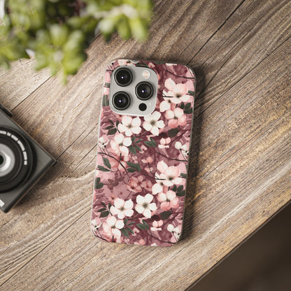 Sparse Dogwood Blossom Phone Case - Elegant Floral Design for Your Smartphone - Flexi Cases Phone Case Pattern Symphony   