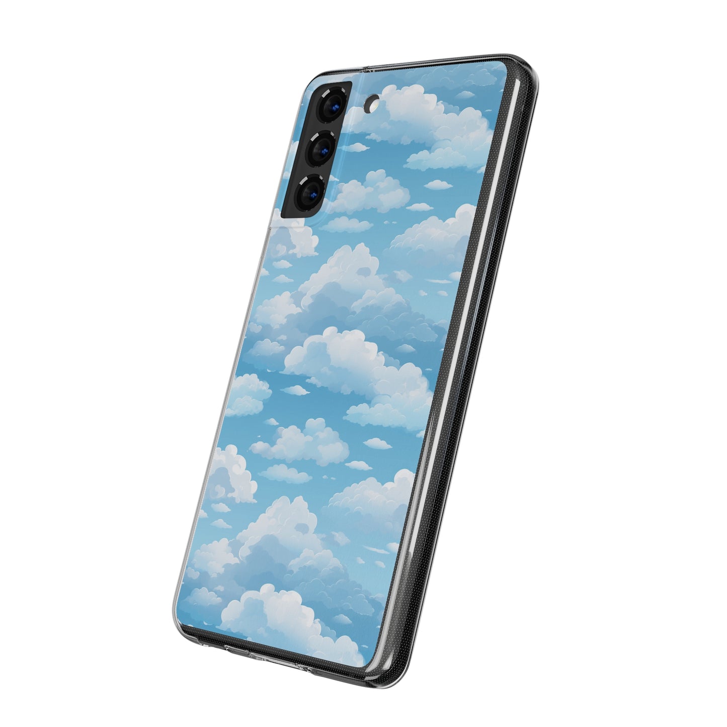 Boundless Azure Horizon - Calm Sky Design Soft Phone Case for IPhone, Samsung, and Google Pixel Phone Case Pattern Symphony   