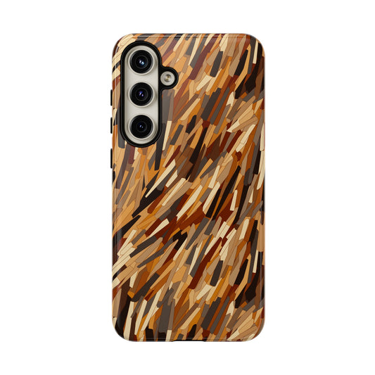 Fragmented Forest: Autumn's Abstract Palette Tough Phone Case