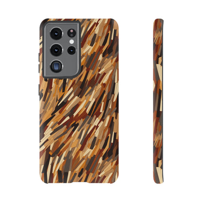 Fragmented Forest: Autumn's Abstract Palette Tough Phone Case