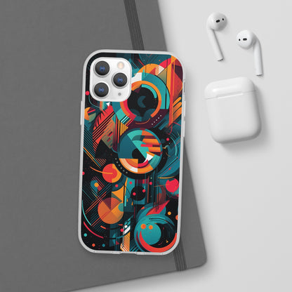 Vibrant Geometric Fusion Phone Case - Bold Squares & Circles Design - Flexi Cases Phone Case Pattern Symphony iPhone 11 Pro with gift packaging  