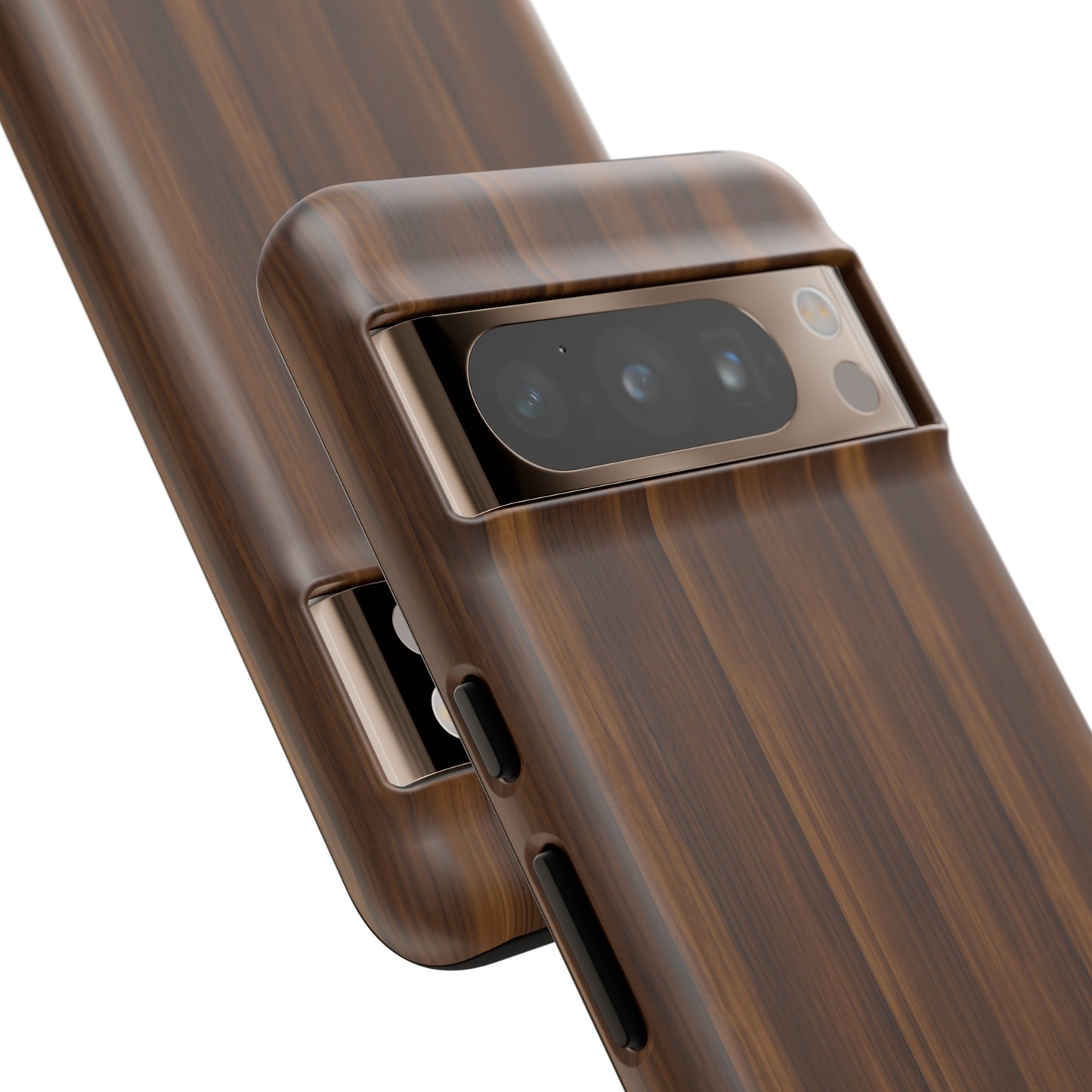 Luxurious Faux Dark Walnut Essence Phone Case - Rich and Refined Natural Wood Design - Tough Cases