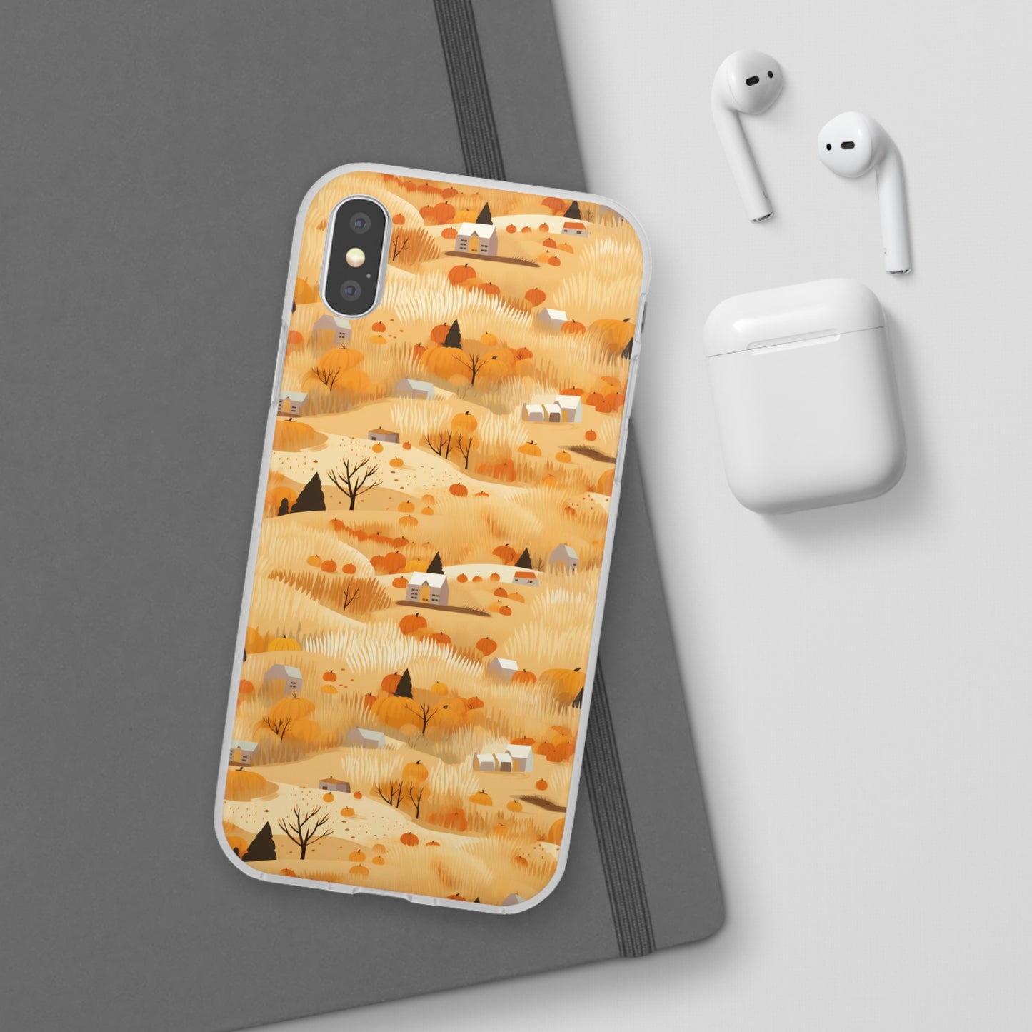 Harvest Homestead: Whimsical Autumn Villages - Flexible Phone Case