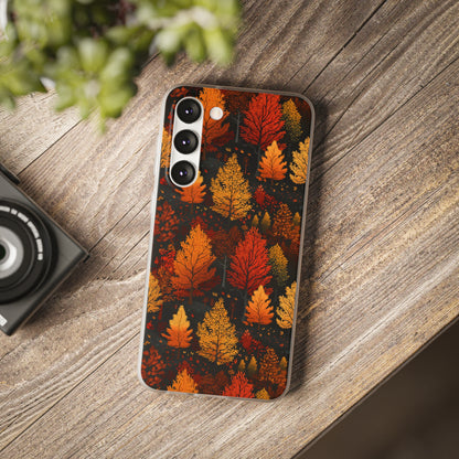 Bronzed Forest: A Chromatic Landscape - Flexible Phone Case