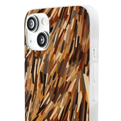 Fragmented Forest: Autumn's Abstract Palette Flexible Phone Case