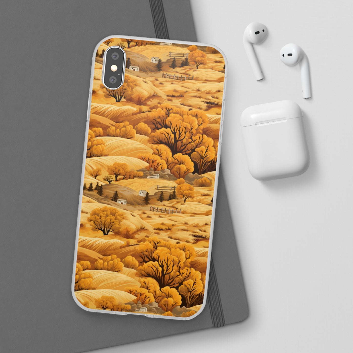 Rural Rhapsody: Early Autumn Farm Tales - Flexible Phone Case