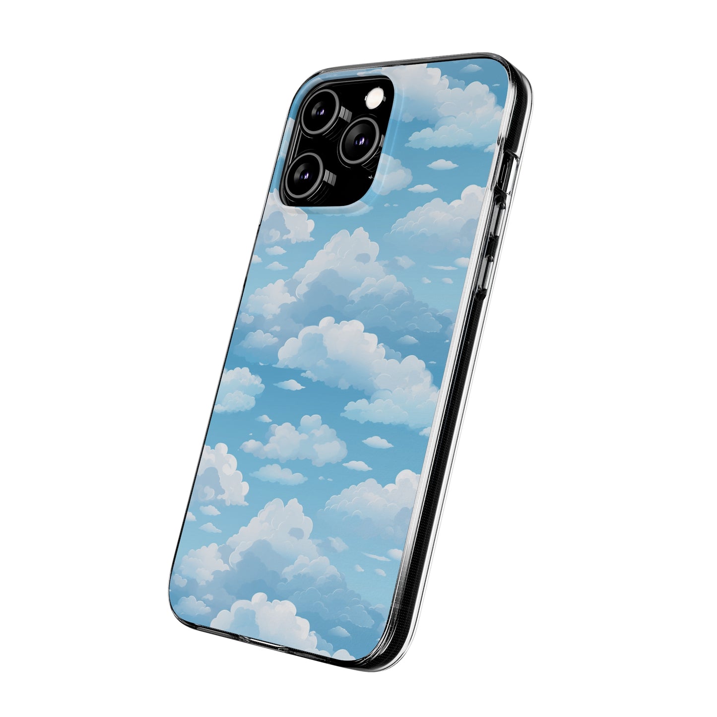 Boundless Azure Horizon - Calm Sky Design Soft Phone Case for IPhone, Samsung, and Google Pixel Phone Case Pattern Symphony   