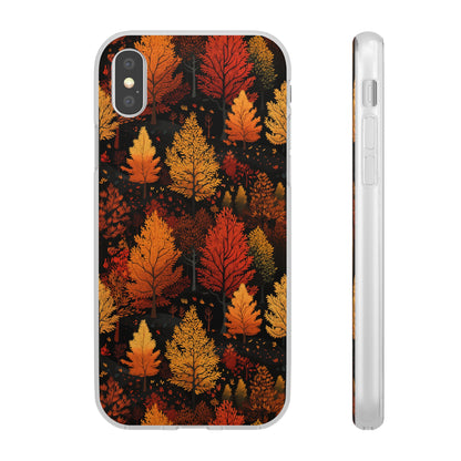 Bronzed Forest: A Chromatic Landscape - Flexible Phone Case