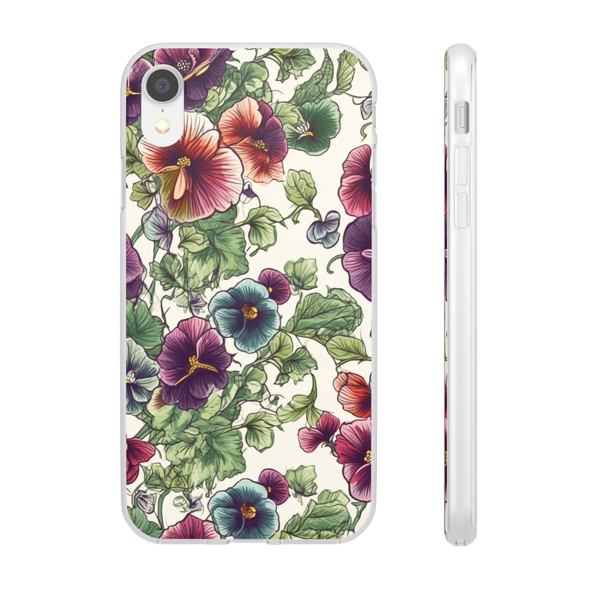 Watercolour Pansy Phone Case - Delicate Floral Elegance - Spring Collection - Flexi Cases Phone Case Pattern Symphony   