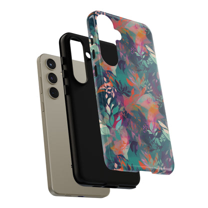 Botanical Bliss - Stylized Abstract Flower Design Tough Phone Case