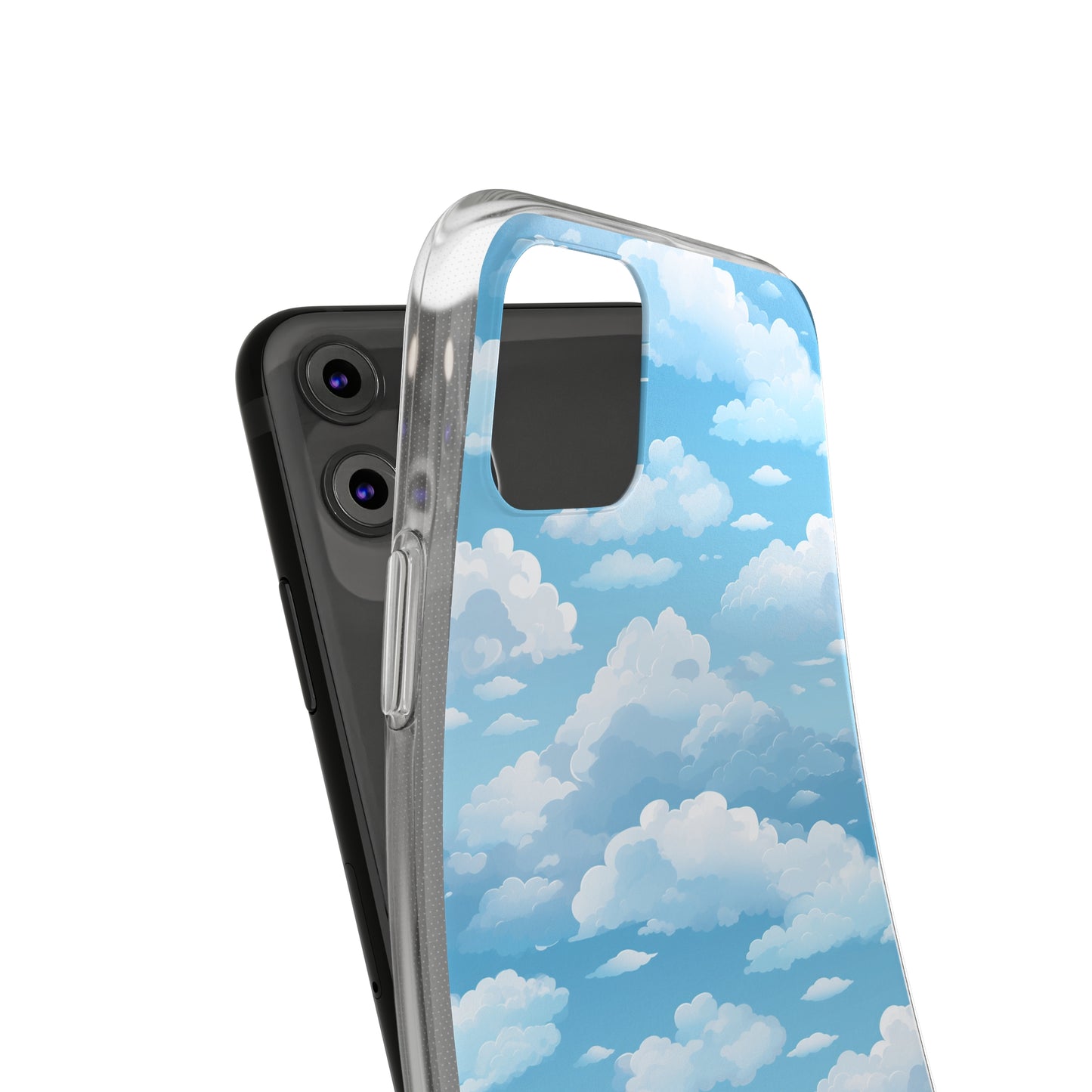 Boundless Azure Horizon - Calm Sky Design Soft Phone Case for IPhone, Samsung, and Google Pixel Phone Case Pattern Symphony   