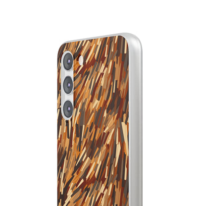 Fragmented Forest: Autumn's Abstract Palette Flexible Phone Case