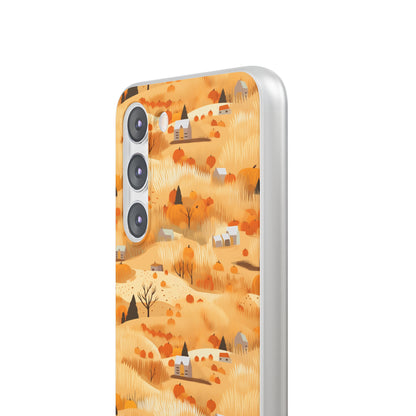 Harvest Homestead: Whimsical Autumn Villages - Flexible Phone Case