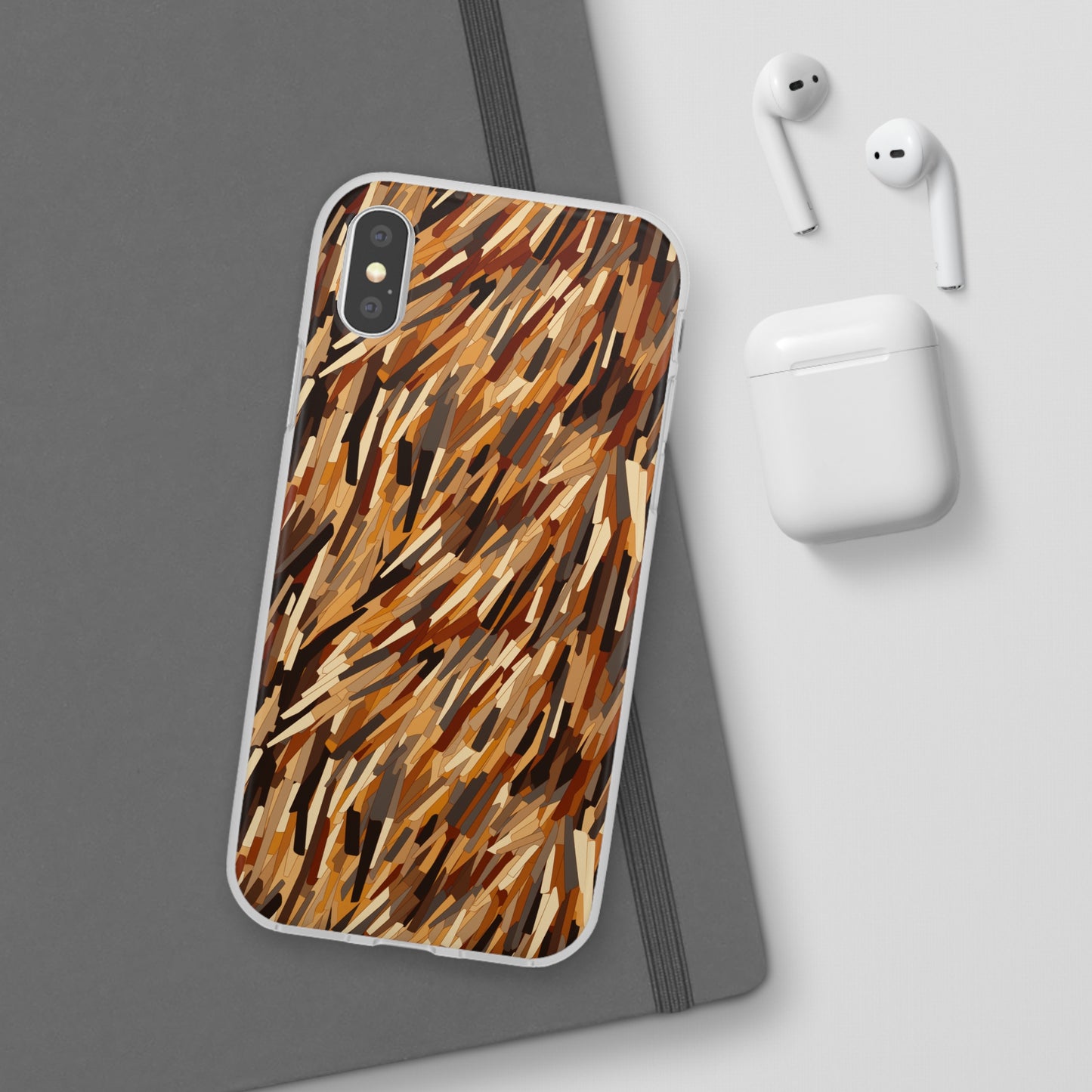 Fragmented Forest: Autumn's Abstract Palette Flexible Phone Case