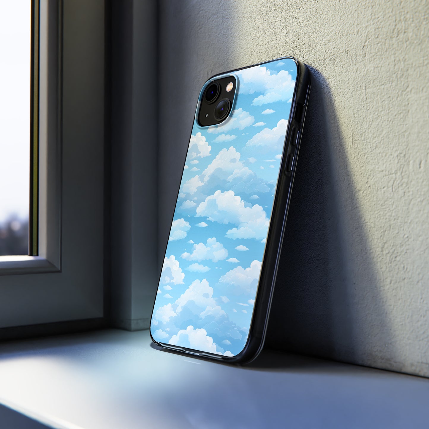 Boundless Azure Horizon - Calm Sky Design Soft Phone Case for IPhone, Samsung, and Google Pixel Phone Case Pattern Symphony   