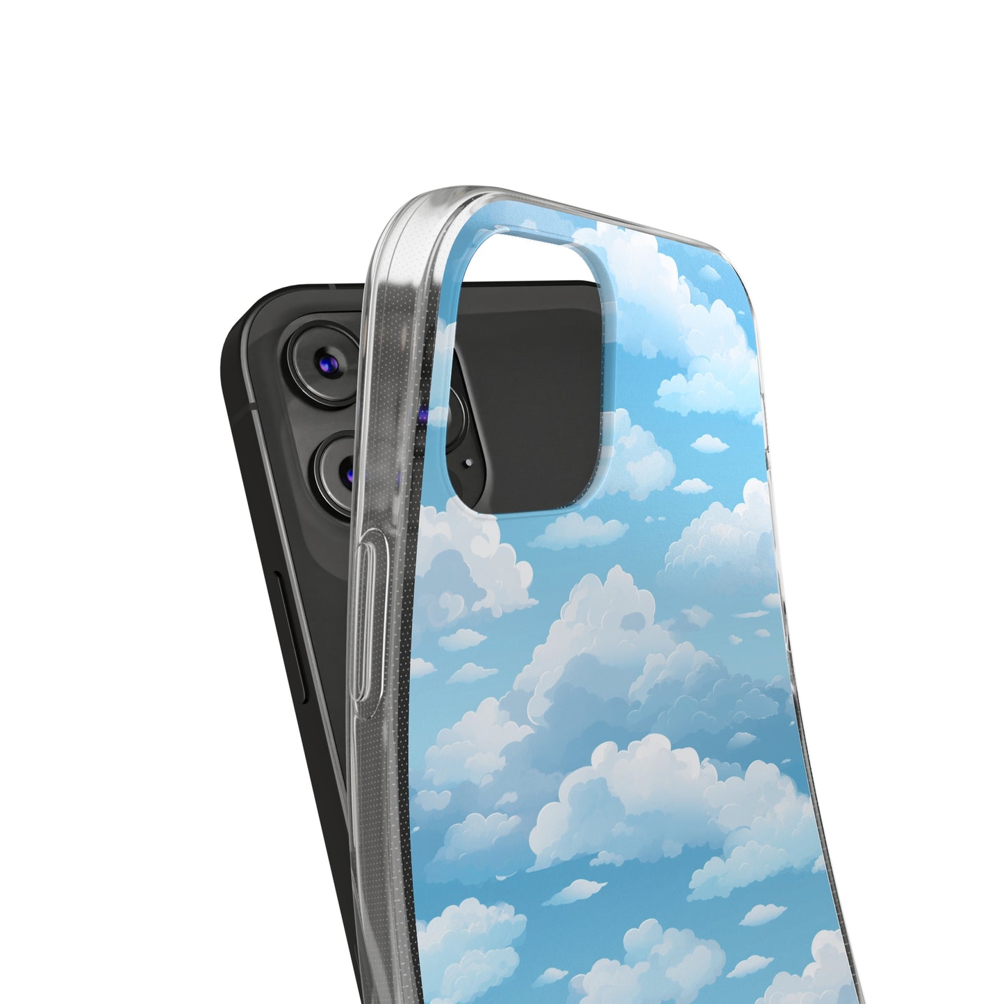 Boundless Azure Horizon - Calm Sky Design Soft Phone Case for IPhone, Samsung, and Google Pixel Phone Case Pattern Symphony   