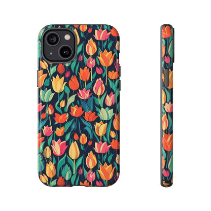 Tulip Medley Tough Phone Case - Vibrant Spring Floral Design