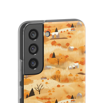 Harvest Homestead: Whimsical Autumn Villages - Flexible Phone Case