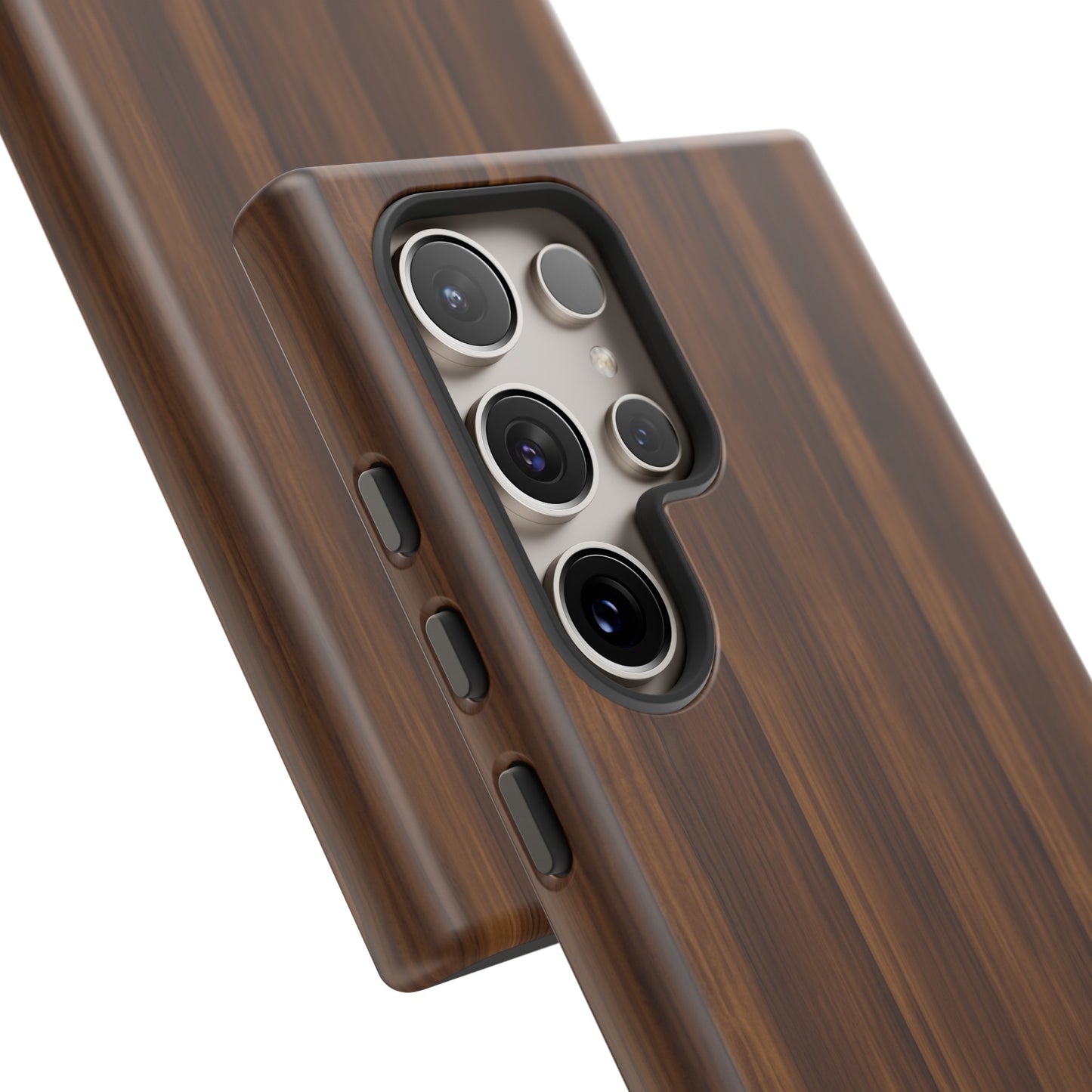 Luxurious Faux Dark Walnut Essence Phone Case - Rich and Refined Natural Wood Design - Tough Cases