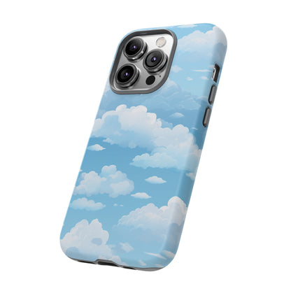 Azure Horizon Phone Case - Majestic Sky & Cloud Pattern - Tough Phone Case