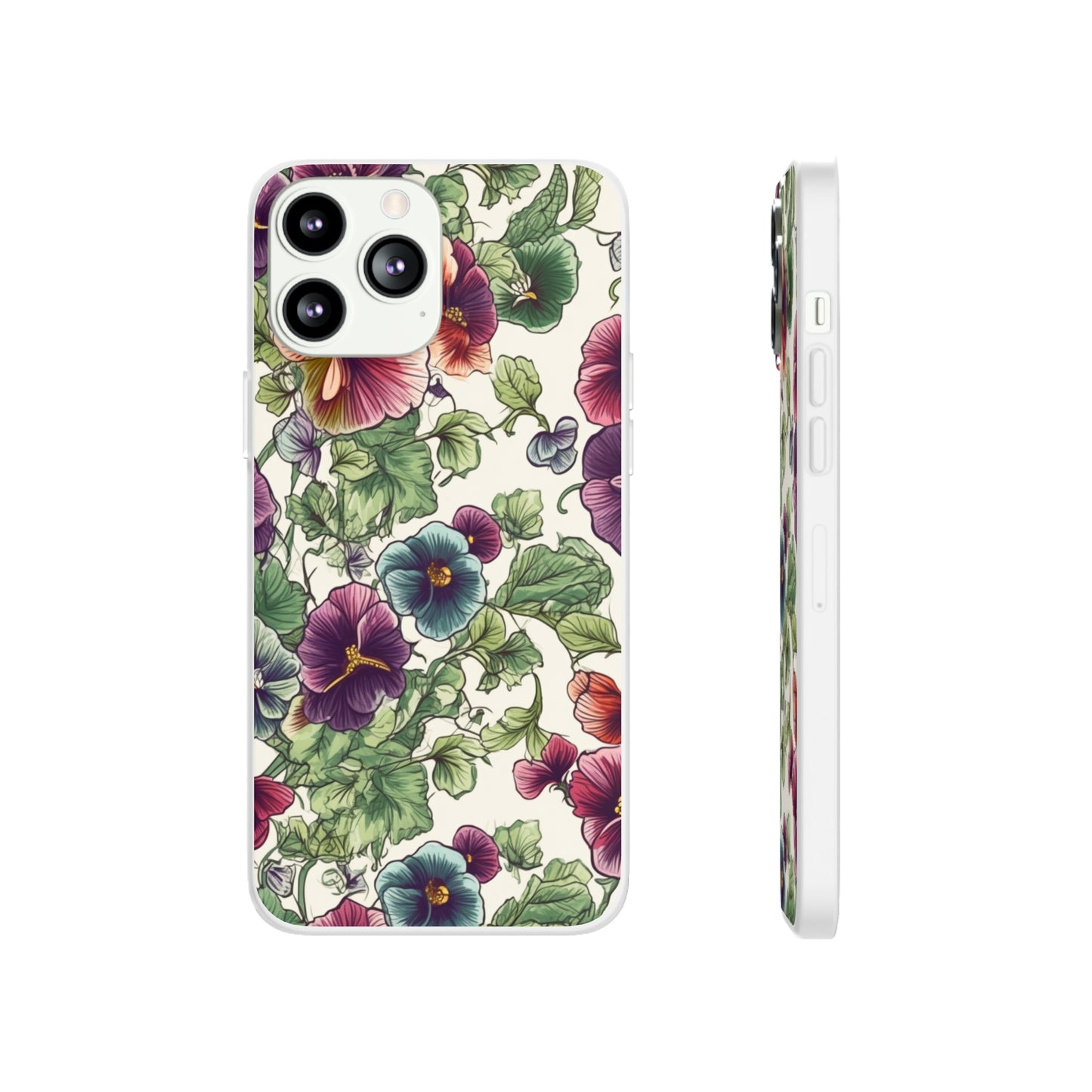 Watercolour Pansy Phone Case - Delicate Floral Elegance - Spring Collection - Flexi Cases Phone Case Pattern Symphony   