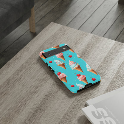 Sundae Funday - Ice Cream Cone Pattern Phone Case - iPhone & Samsung Compatible Phone Case Pattern Symphony Google Pixel 6 Glossy 