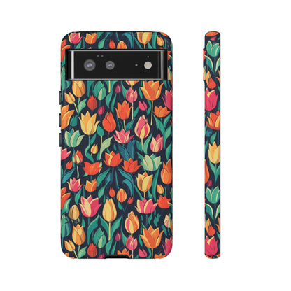 Tulip Medley Tough Phone Case - Vibrant Spring Floral Design