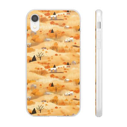 Harvest Homestead: Whimsical Autumn Villages - Flexible Phone Case