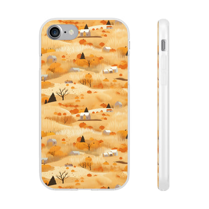 Harvest Homestead: Whimsical Autumn Villages - Flexible Phone Case