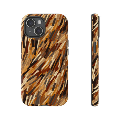 Fragmented Forest: Autumn's Abstract Palette Tough Phone Case