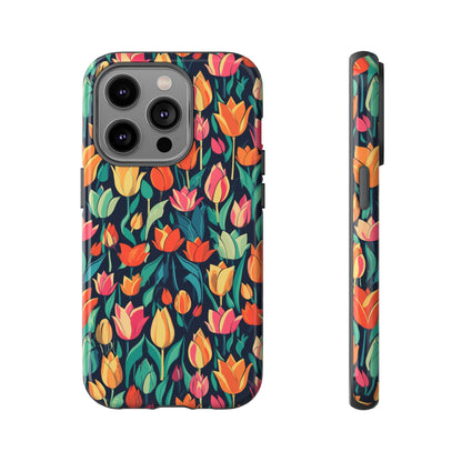 Tulip Medley Tough Phone Case - Vibrant Spring Floral Design