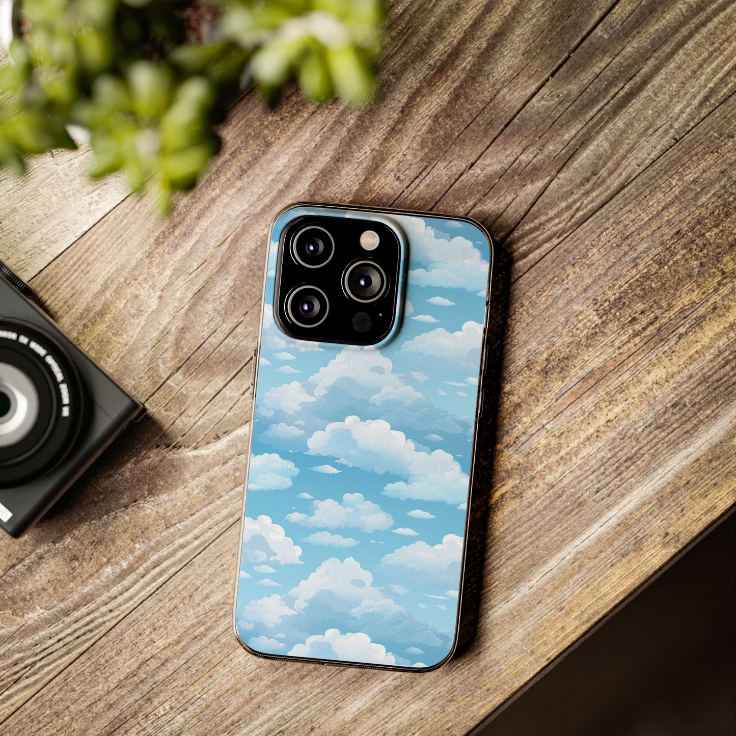 Boundless Azure Horizon - Calm Sky Design Soft Phone Case for IPhone, Samsung, and Google Pixel Phone Case Pattern Symphony   