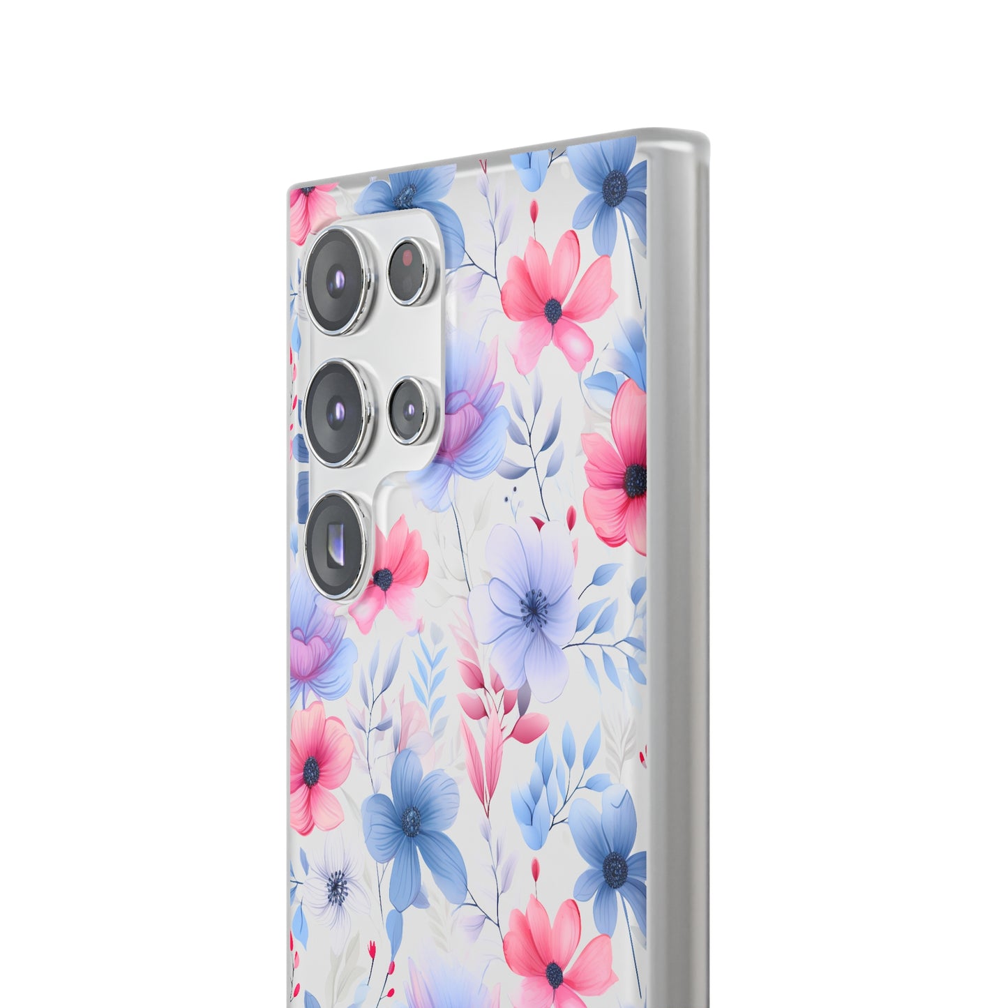 Floral Whispers - Soft Hues of Violets, Pinks, and Blues - Flexi Phone Case Phone Case Pattern Symphony   