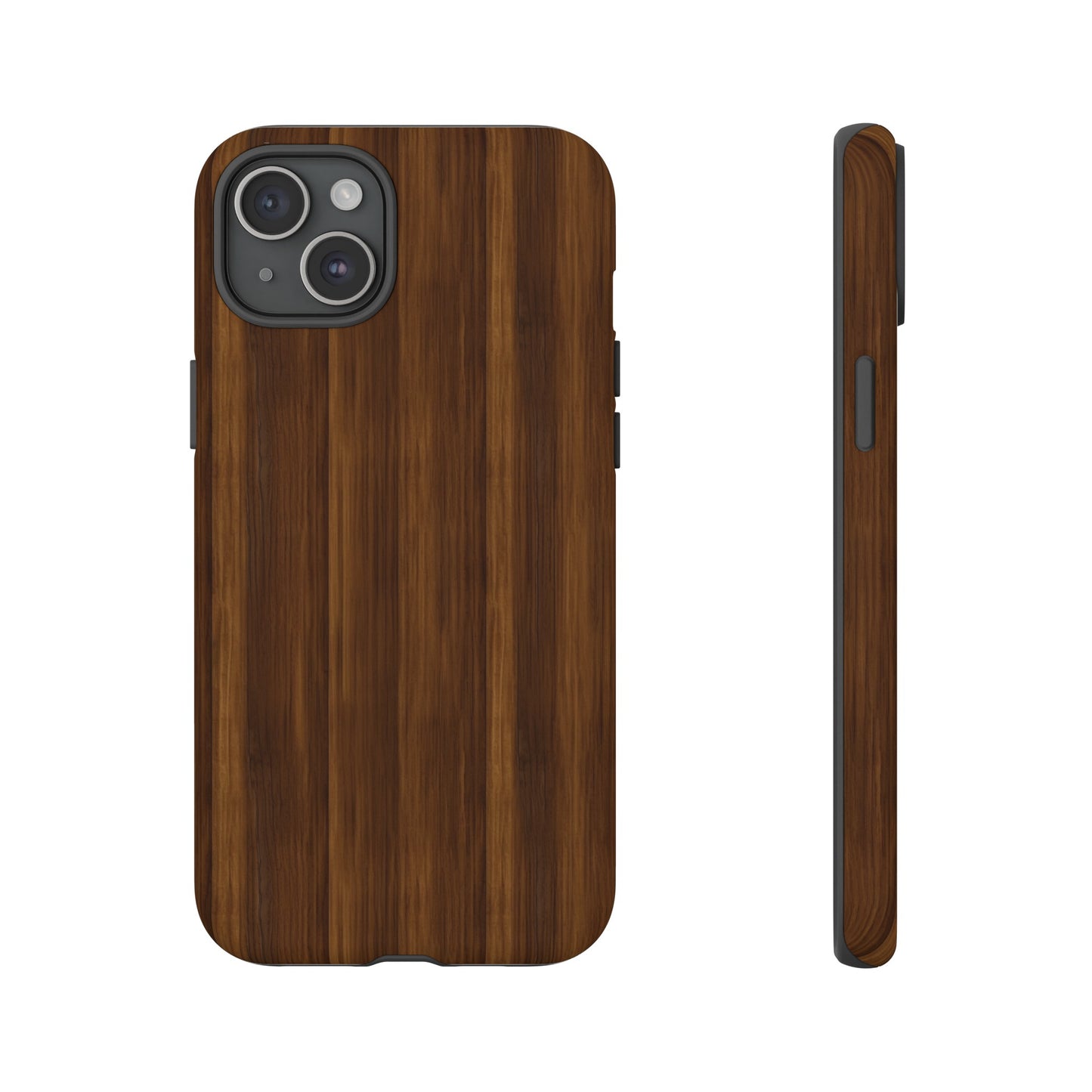 Luxurious Faux Dark Walnut Essence Phone Case - Rich and Refined Natural Wood Design - Tough Cases