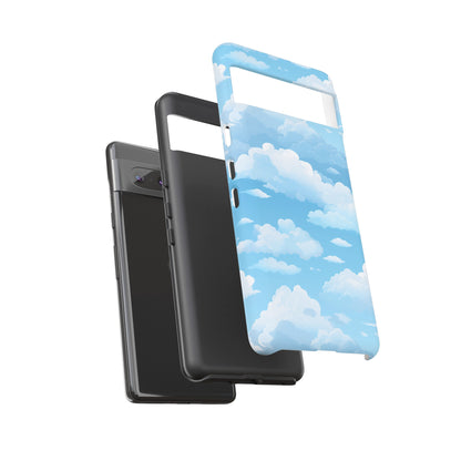 Azure Horizon Phone Case - Majestic Sky & Cloud Pattern - Tough Phone Case