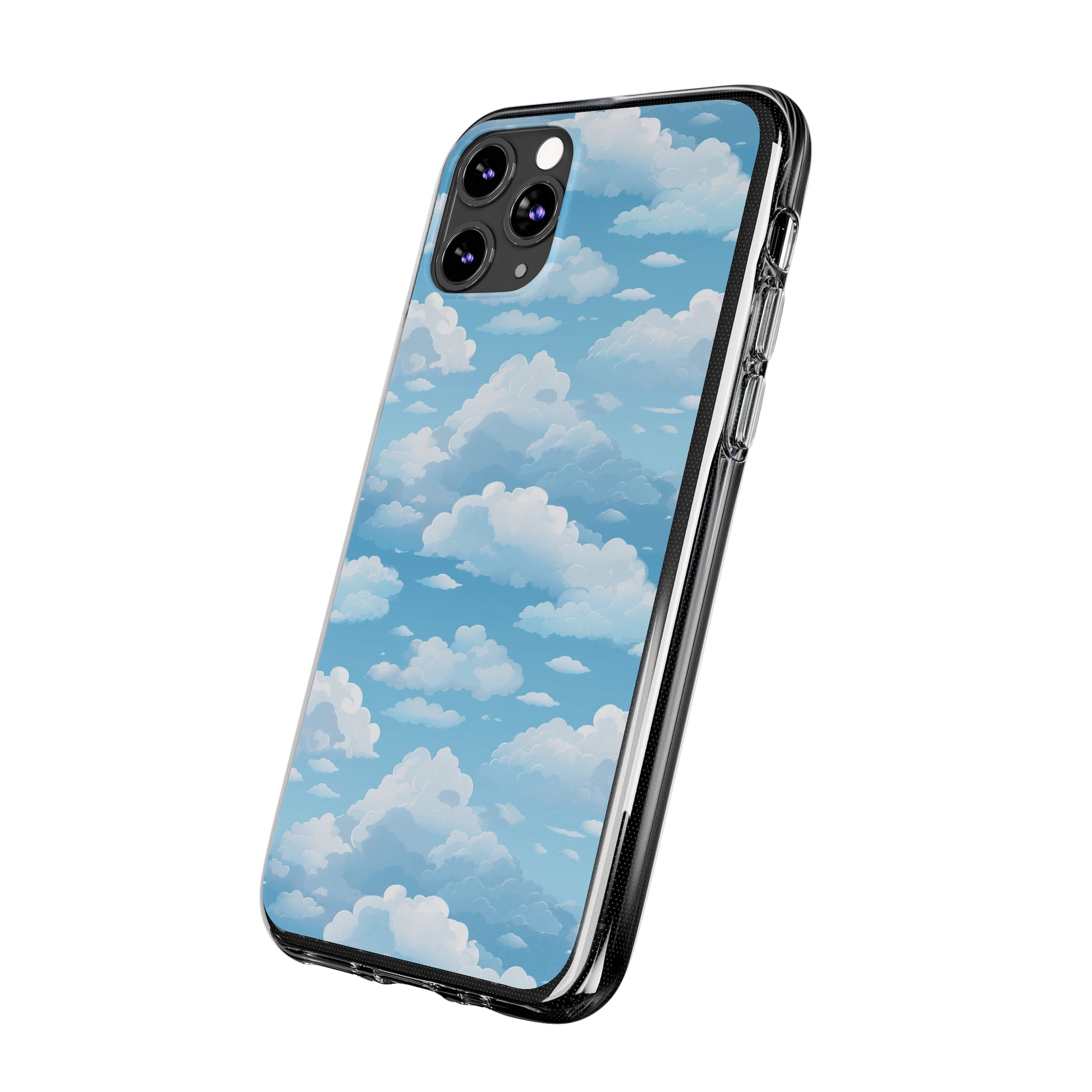 Boundless Azure Horizon - Calm Sky Design Soft Phone Case for IPhone, Samsung, and Google Pixel Phone Case Pattern Symphony   